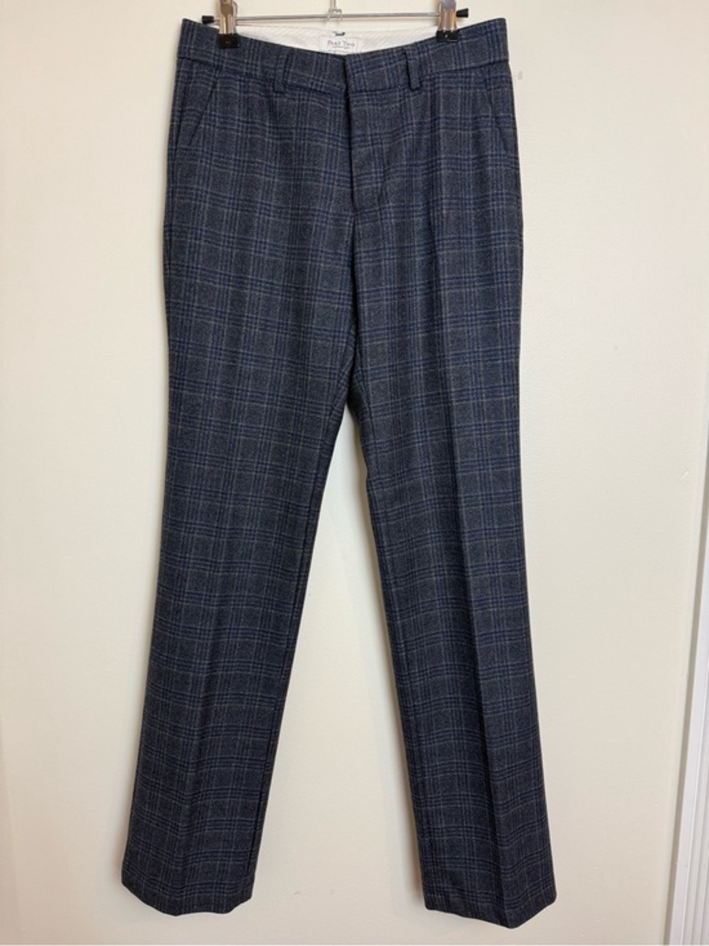 Part Two Flea PA Plaid Wool Blend Trouser Size EU 32